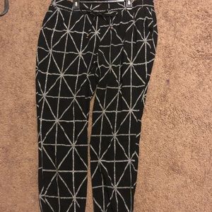 Black and white patterned soft pants